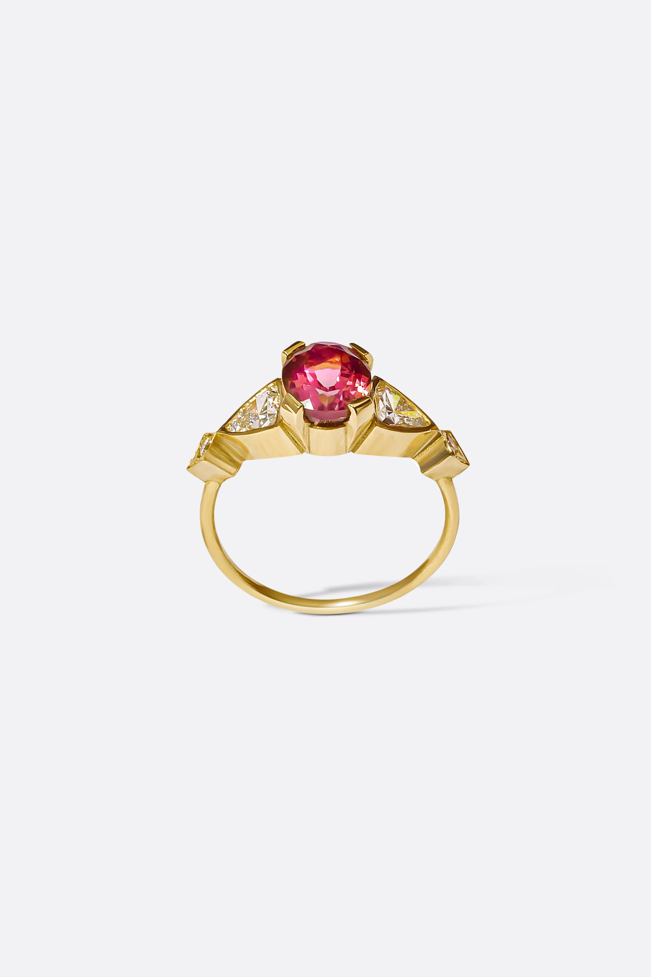 BAGUE HERA TOURMALINE ROSE ET DIAMANTS - Image 3